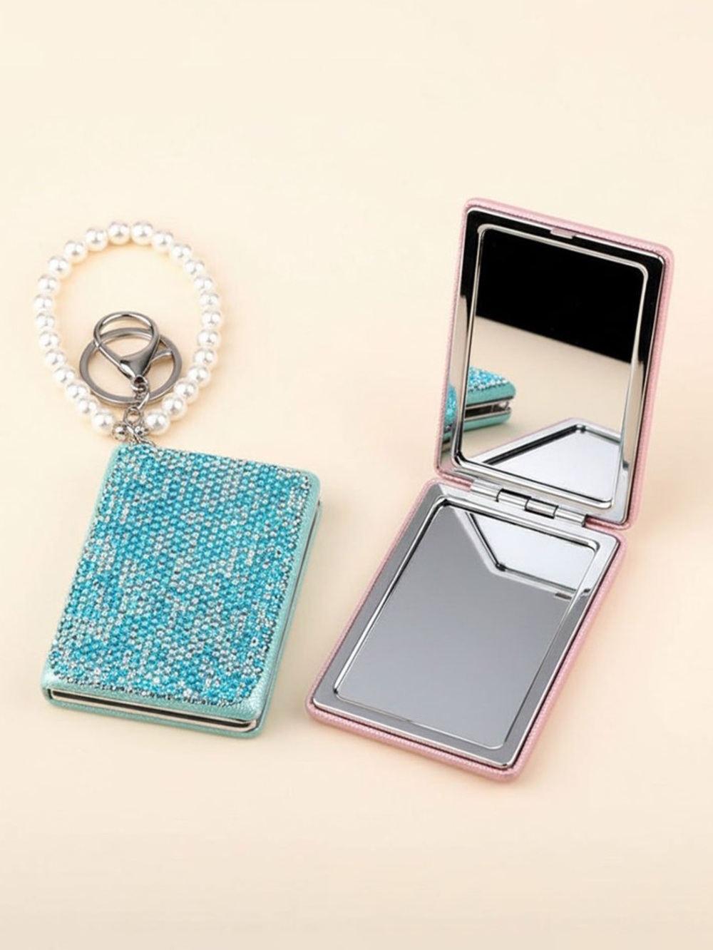 Compact Pocket Mirror for Women - Pink